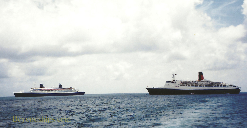 QE2 (Queen Elizabeth 2) and SS Norway ocean liners